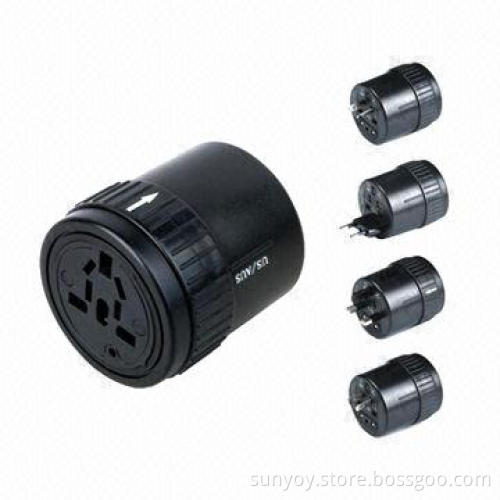 Universal travel adapter, 2500W maximum power